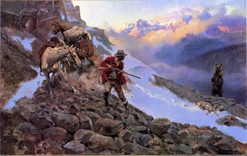 Impresionismo Painting - cuya carne 1914 Charles Marion Russell Indiana vaquero